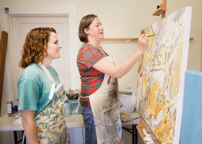 Christi Harris with student