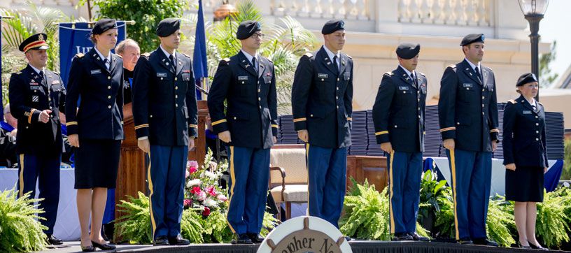 Cadet induction at Commencement 2016