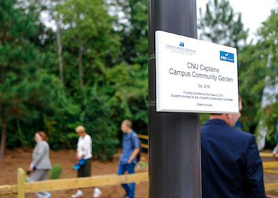 The CNU community now has a space on East Campus to garden.