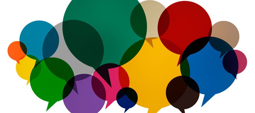 Colorful speech bubbles