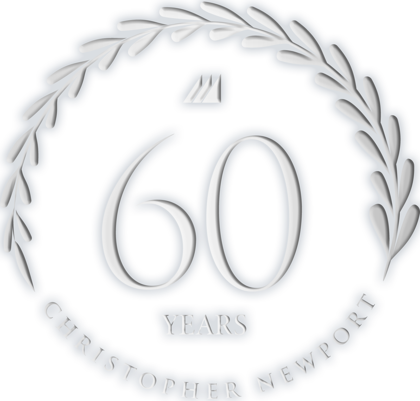 60 Years Christopher Newport logo