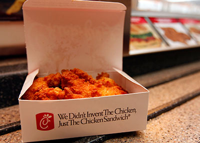 Box of Chick-fil-A chicken nuggets