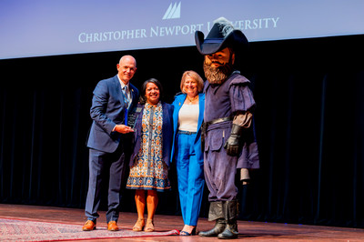 Donna Woodbury with President Kelly
