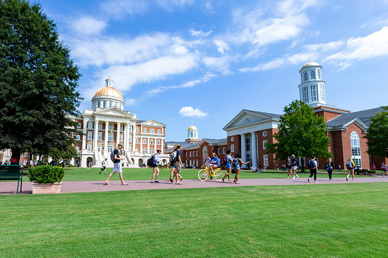 Students walking in front of CNH