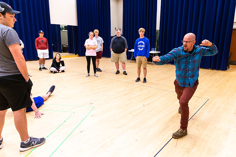 Greg Poljacik Leads a Stage Combat Class