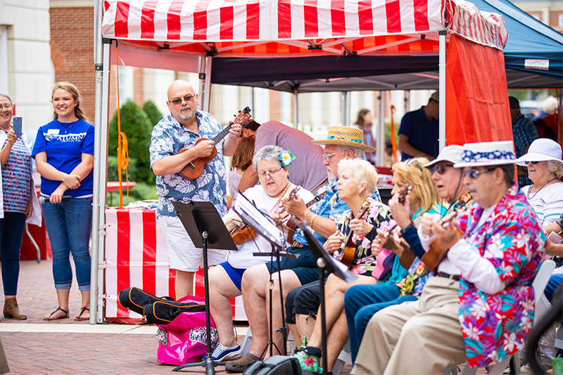 The Ukulearners perform at the 30th Anniversary Carnival