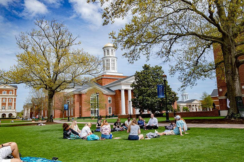 Students on the Great Lawn