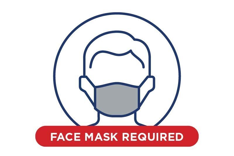 Image of a face covering required sign