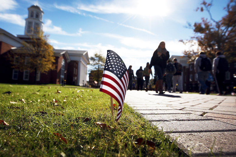 American flag on the Great Lawn