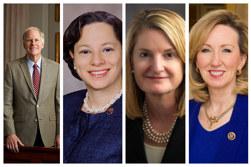 Left to right: Bill Mims, Jennifer McClellan, Molly Ward, Barbara Comstock