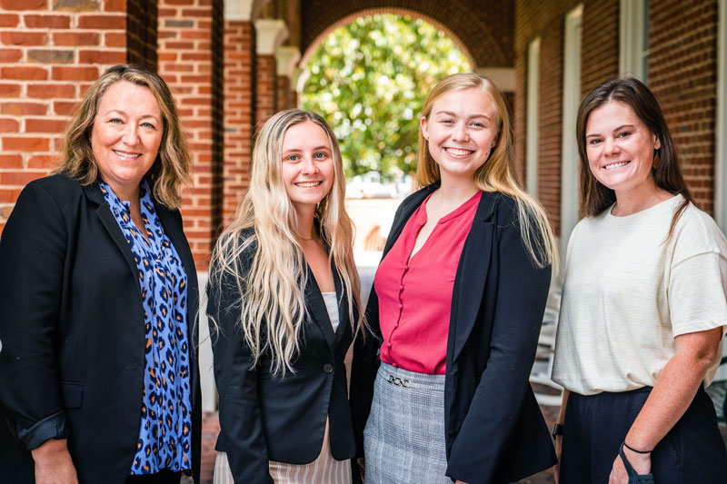 Photograph of Vanessa Buehlman, Tracy Johnson, Adalynn Eller, Brook Covington (from left to right)