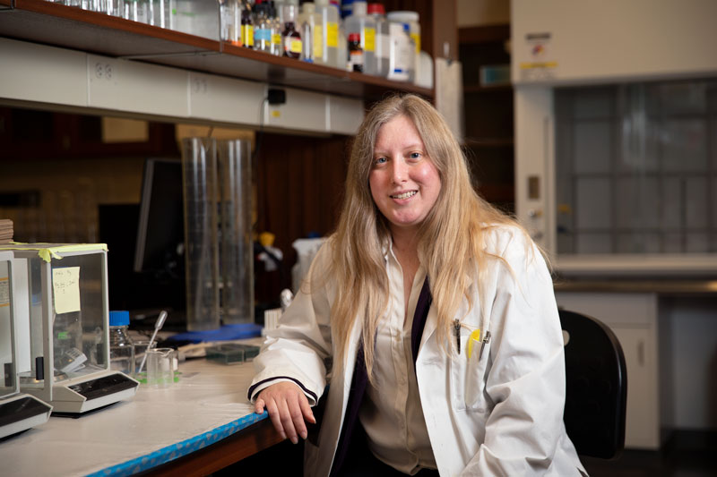 Photograph of Jessica Burket in her laboratory