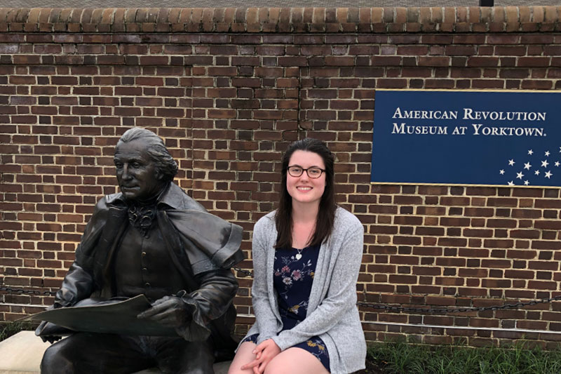 Lauren Washburn at the American Revolution Museum at Yorktown 