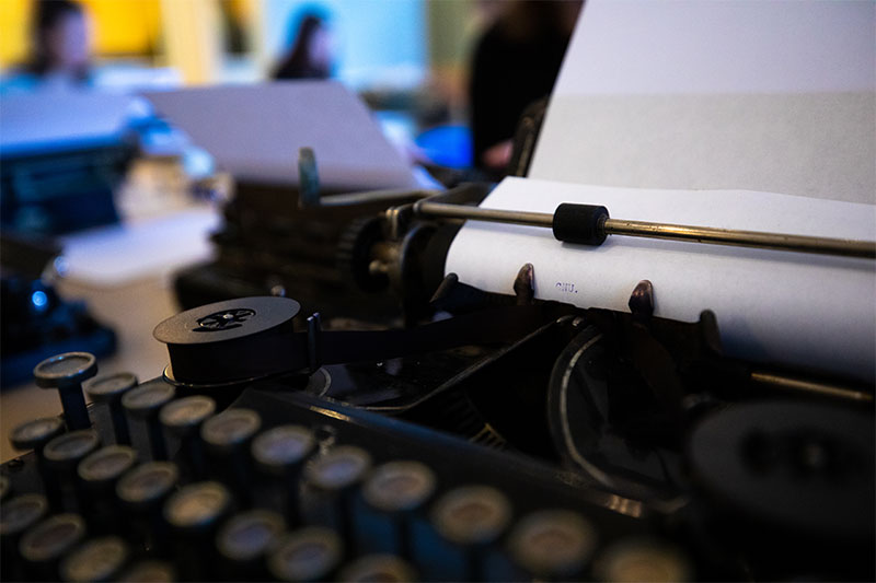 old-fashioned typewriter