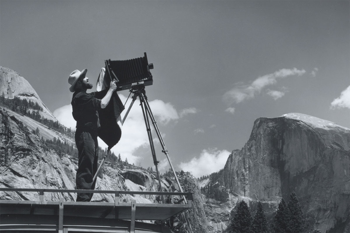Ansel Adams Photographing in Yosemite Valley