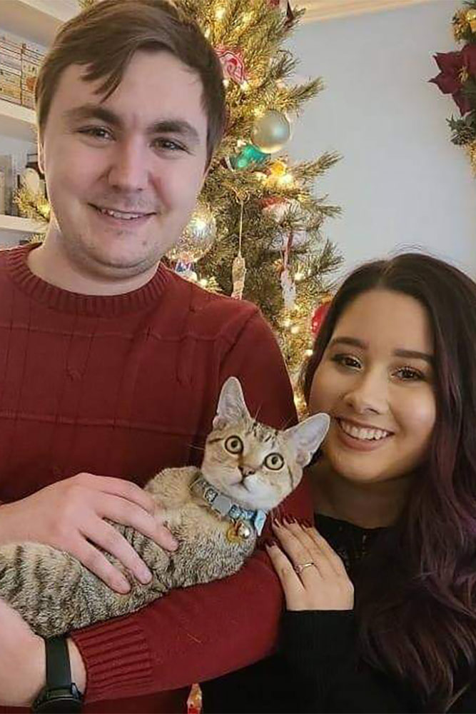 Matthew, Alexis and their cat