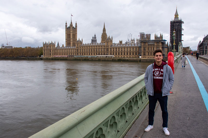 Cliff Painter by the River Thames in London