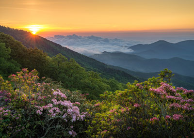 Dawn over the Blueridge Mountains