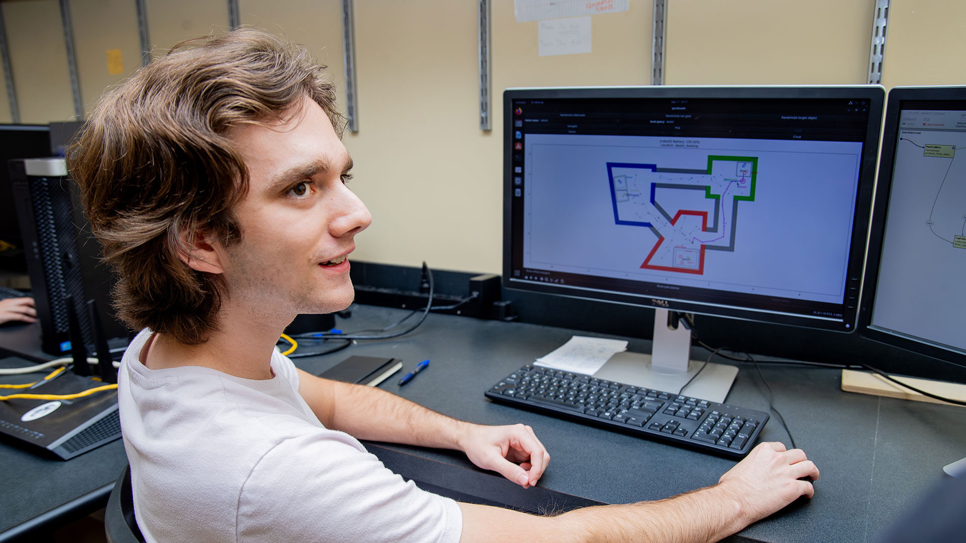 Student modeling data on a computer