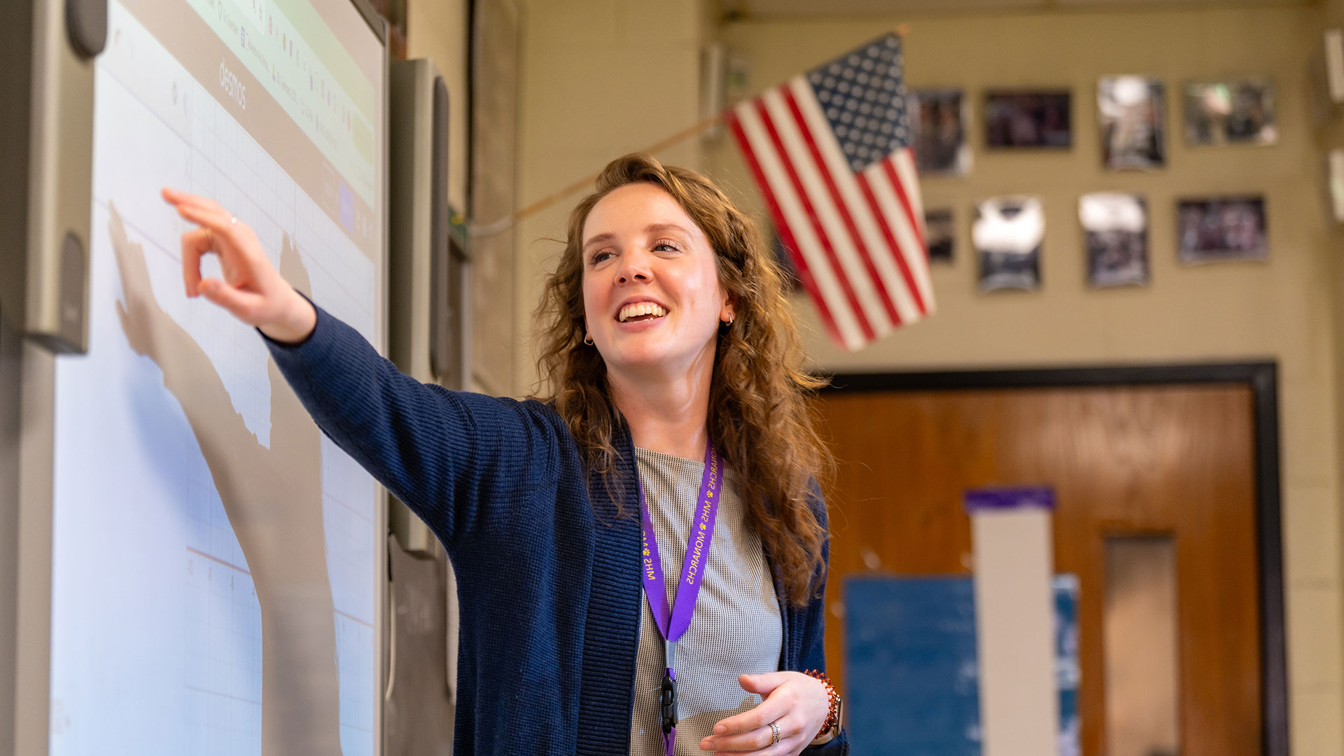 2024 Teacher of the Year Hannah Park in a classroom