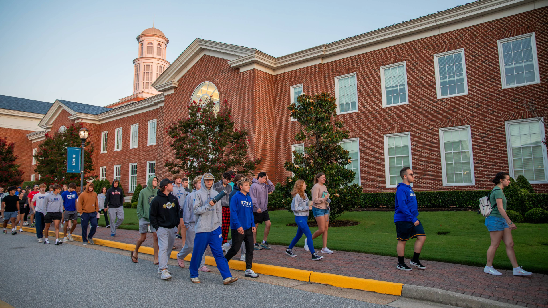 Students walking during a Wednesday Walk
