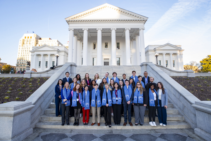 This is the Captains in the Capital delegation with their signature CNU scarves. 