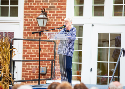 Jane speaking at LLS 30th Anniversary Celebration in Fall of 2019