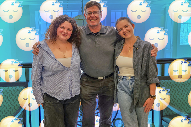 Dr. Gibbons, center with students who helped conduct the research
