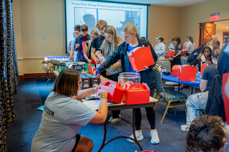 Students put together appreciation kits for local first responders