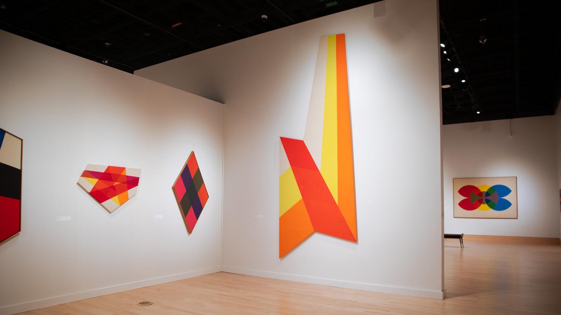 Paul Reed artworks on gallery walls in the Torggler Fine Arts Center