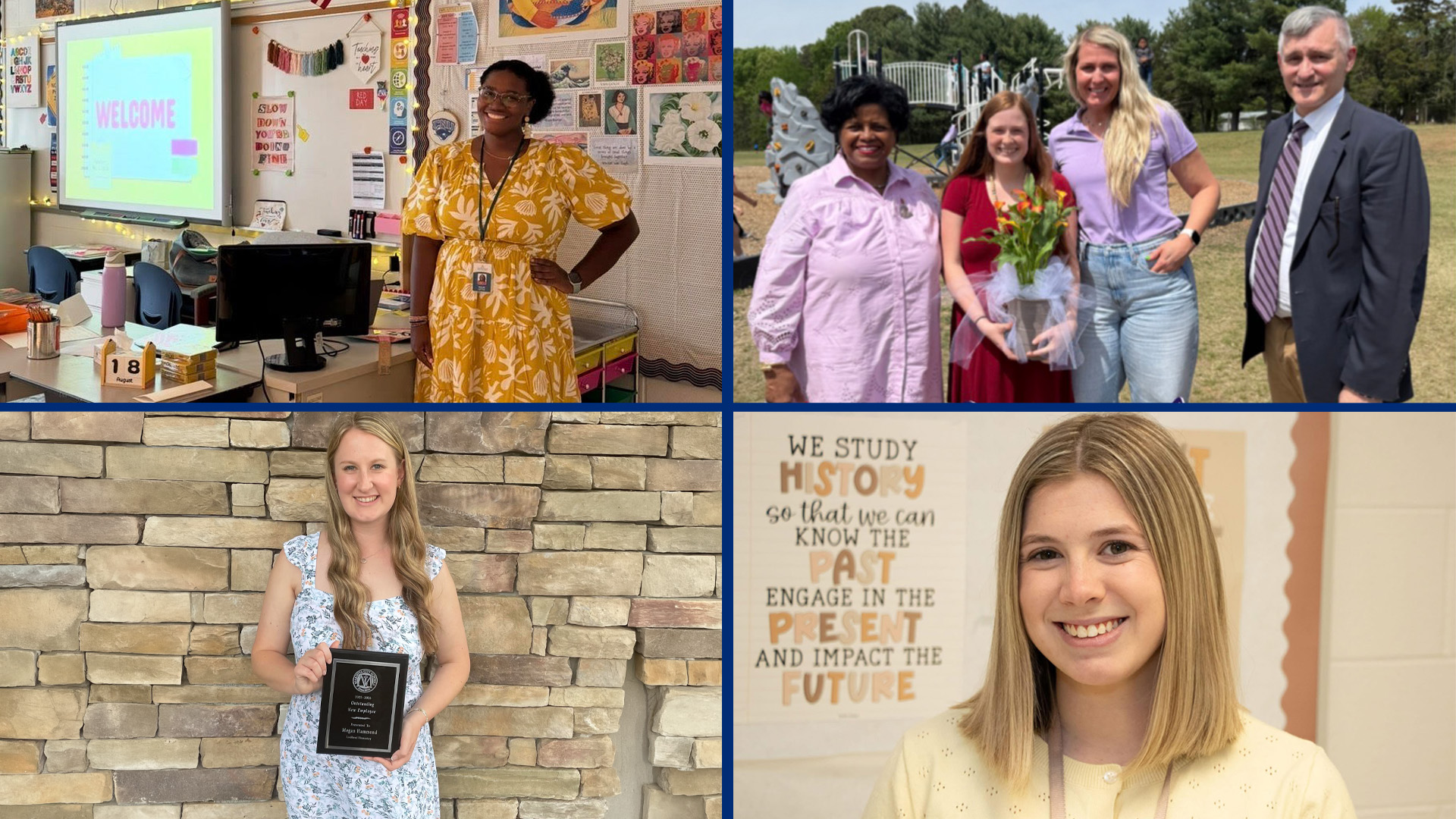 Four CNU alums who were named Teachers of the Year