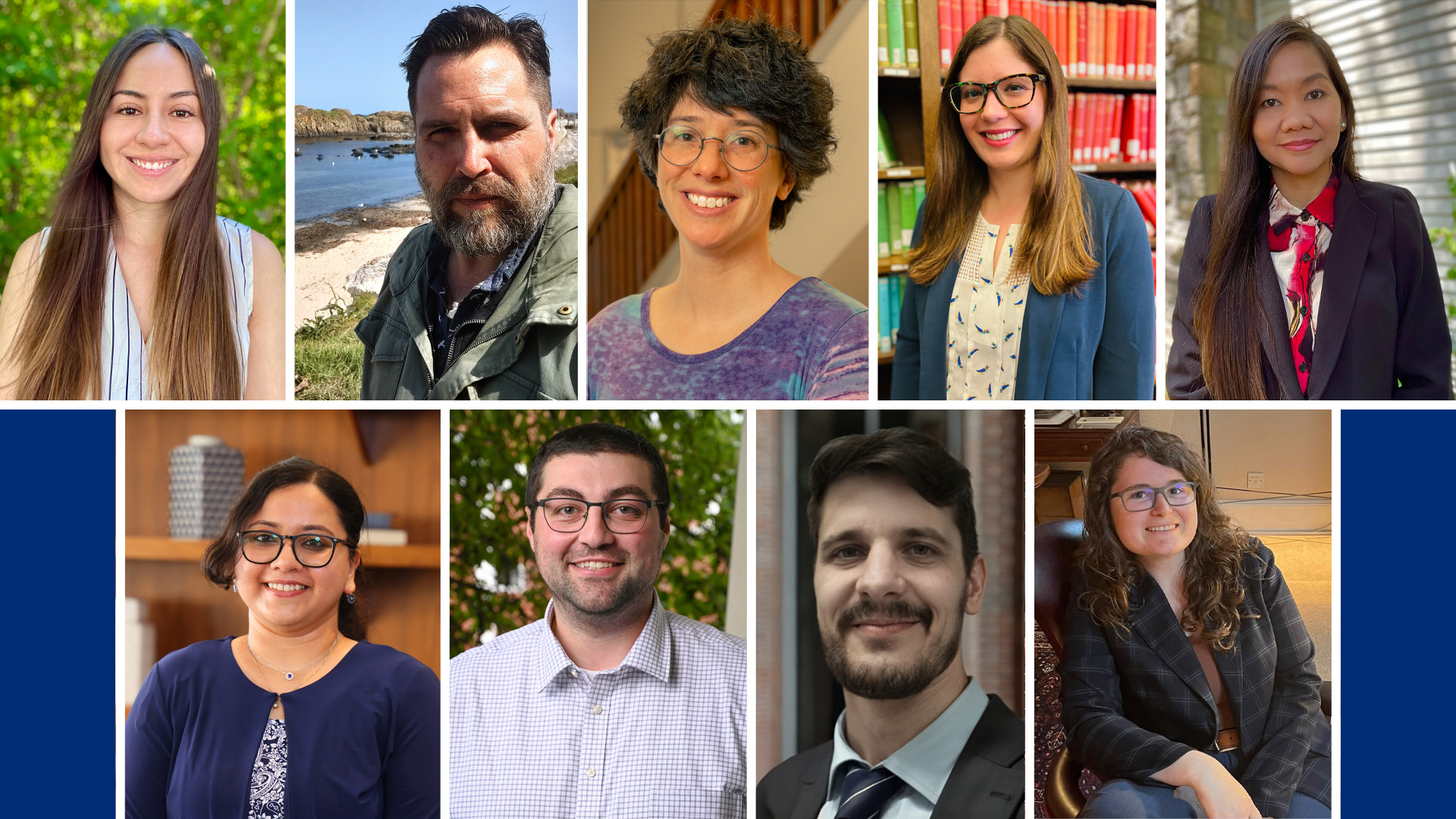 Images of nine new faculty at Christopher Newport University